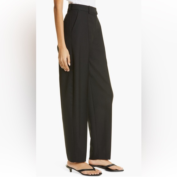 TOTEME Runway Black Barrel-Leg Trousers Eu 36 US 4 - Picture 5 of 17